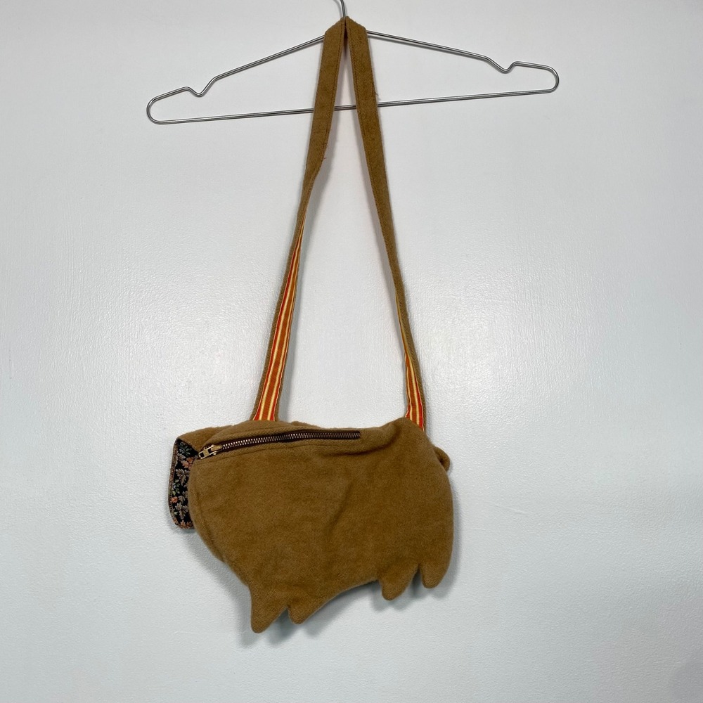 Pursonal Beastie Womens Shoulder Bag OS Tan Vintage 1974 Dog Novelty Queevil - Picture 5 of 15